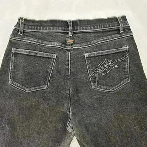 FUBU Collection Y2K Womens Size 7/8 Black Pants Jeans Logo